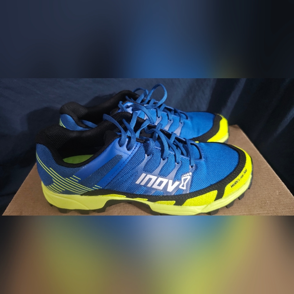 Inov-8 Mudclaw 300 Trail Running Shoes Blue Yellow Men SZ 6 Women 7.5 New No Box